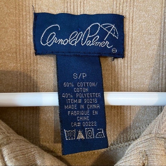 Arnold Palmer Tan Golf Polo Shirt, size Small - Picture 4 of 5